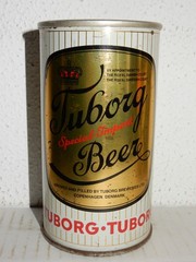 TUBORG SPECIAL Straight Steel Beer can from DENMARK (35cl) Empty Beercan !