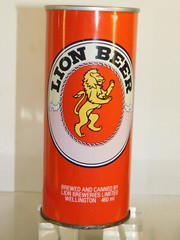 BEER CAN COLLECTABLE “LION BREWERY” ORANGE & RED 460 ML ALL STEEL BEER CAN