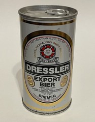 Dressler Export Bier empty beer can, straight steel, Germany