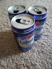 3 Labatts Aluminum EMPTY Beer Cans – XV Olympic Winter Games – Calgary 1988