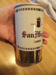SAN MIGUEL 12 OZ STRAIGHT EDGE STEEL BEER CAN PHILIPPINES IMPORTED BY ANSOR CORP