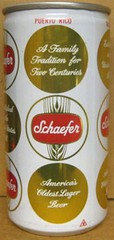 SCHAEFER BEER 10oz empty CAN for PUERTO RICO LehighValley PENNSYLVANIA 1981 1/1+