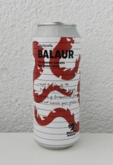 Empty Balaur Imperial Stout Beer can; 500 ml/16.9 fl oz; TOP opened (Croatia)