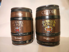 Two Different Dinkel Acker 5 liter, 1.32 Gallon Beer Cans Brewed in Germany