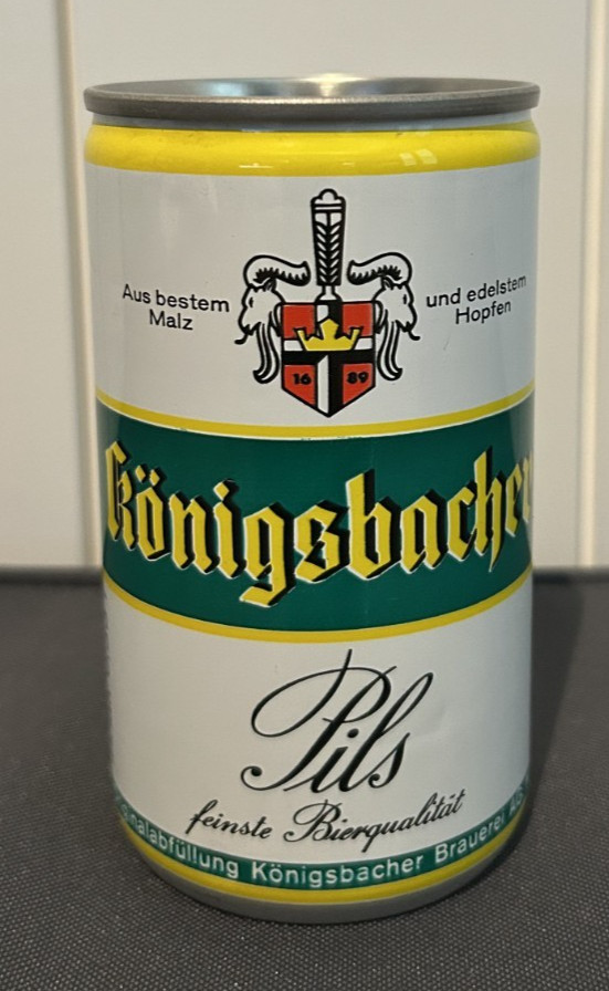 Konigsbacher Pils Beer Can Germany 11oz