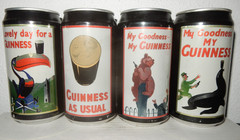 4 GUINNESS POSTERS Beer cans from AUSTRALIA (375ml) Empty Beercan !!