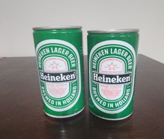 2 HEINEKEN BEER CANS “BREWED IN HOLLAND”