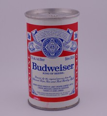 Budweiser, Labatt Brewing Co., Canada, Empty 341mL Flat Top Push Tab Beer Can