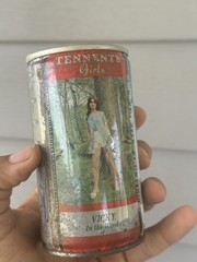 TENNENT’S LAGER ROUND EDGE STEEL BEER CAN SCOTLAND 333 ML VICKY IN THE WOODS