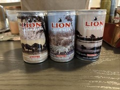 Lion Lager Beer Cans 6 Pk Empty (Numbers 7 to 12 on Cans)