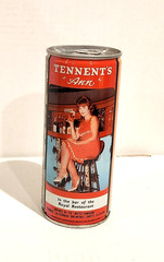Tennent’s Sweet Stout Beer Can 15.5oz Ann in the bar of the Royal Restaurant