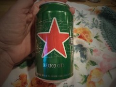 HEINEKEN ALUMINUM 12 OZ BEER CAN BREWED IN HOLLAND RED STAR MEXICO CITY bar code