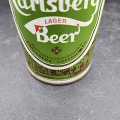 VTG CARLSBERG CARLING PULL TAB BEER CAN EMPTY UNOPENED DISPLAY CAN WIDE SEAM