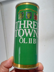 THREE TOWNS OL II B Beer Can 16 oz Steel Pull Tab SWEDEN 1980’s