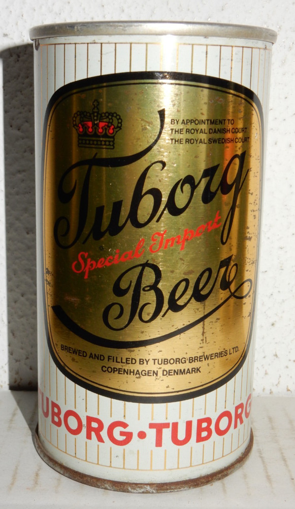 TUBORG SPECIAL Straight Steel Beer can from DENMARK (35cl) Empty Beercan !