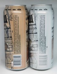 Empty Beer Cans LESHCH PoltavPivo 500 ml. Ukraine 2024 Bottom open Set of 2 pcs.