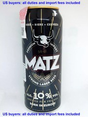 Empty Beer Сan MATZ 10% Ukraine Export to UK 500ml. Ukraine 2023 Bottom open