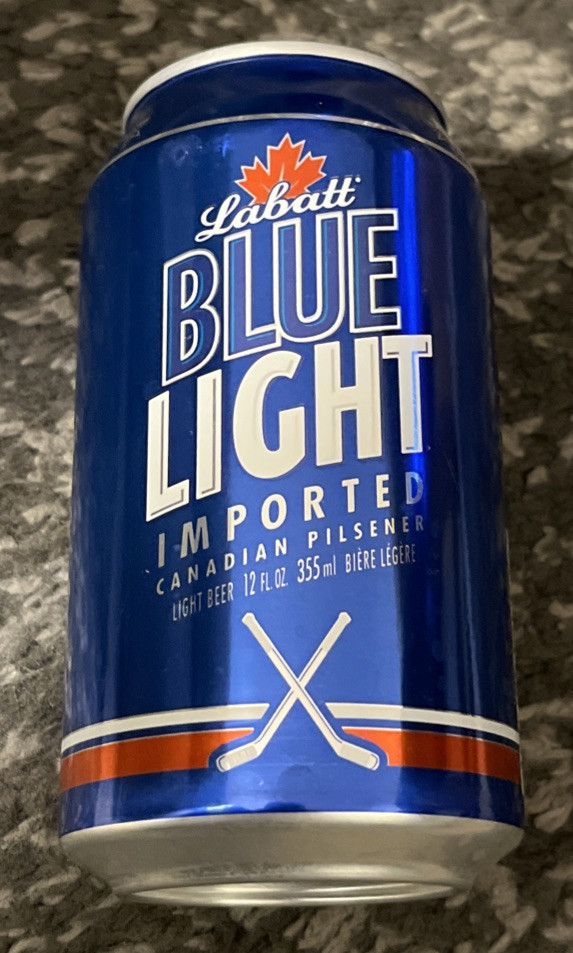 LABATT BLUE LIGHT IMPORTED Pilsner 12 Oz Beer Can 2010 USA HOCKEY