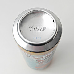 Empty 2025 Ožujsko Ozujsko Christmas Beer can – 500 ml – BOTTOM opened (Croatia)