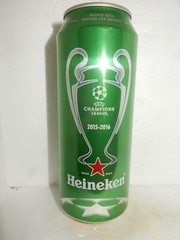 2015 HEINEKEN CHAMPIONS LEAGUE Beer can from HOLLAND for EXPORT (50cl) Empty !