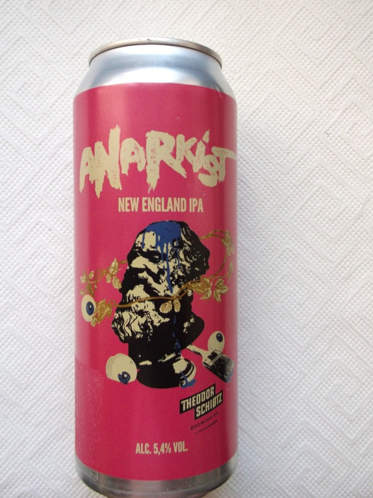 THEODOR SCHIOTZ ANARKIST from LITHUANIA 2022 empty beer can 500ml top opened