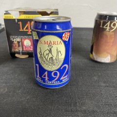 1492 Set of 4 Beer Cans Christopher Columbus Birra Cerveza Italy 1993 Empty
