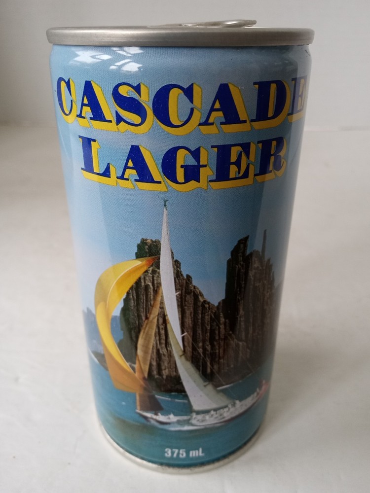 CASCADE LAGER Beer Can 375ml Steel Stay Tab Tasmanian Breweries AUSTRALIA 1984