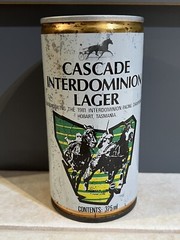 Vintage Cascade Interdominion Lager 1981 Pacing Champs TAS 375ML Steel Beer Can