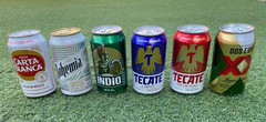 Summer 2025 Cuauhtémoc Moctezuma Collector’s Set – 6 Empty Mexican Beer Cans