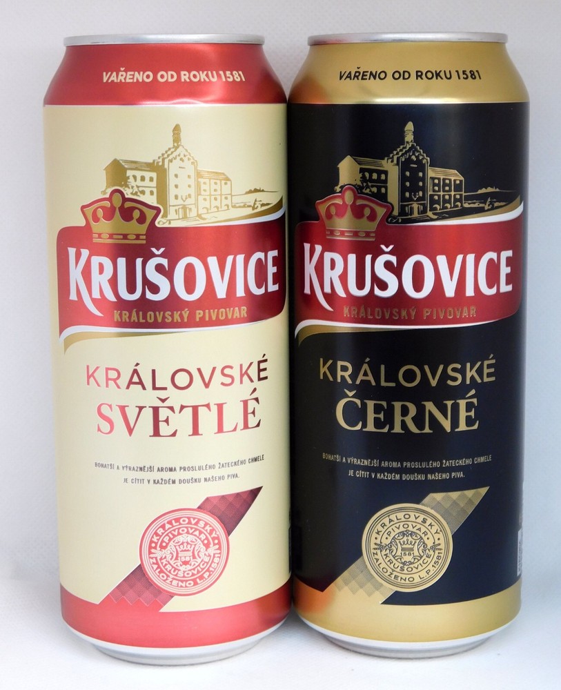Empty Beer Cans KRUSOVICE 500 ml. 2023 Ukraine Bottom Open! – 2 pcs. 🇺🇦