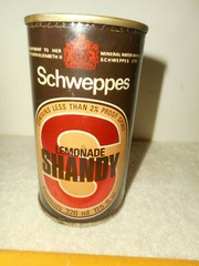 Schweppes Lemonade Shandy Beer Can 11.5 oz Steel Schweppes Ltd. London 1970s