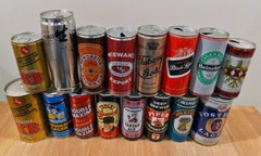 16 Foreign Large Beer Cans APPROX 16oz WHITBREAD-TETLEY-YOUNGERS-PIPER-TUBORG…