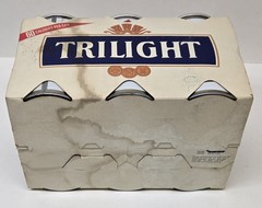 TRILIGHT Extra Light Beer Cans 6 Pack w/ Cardboard Carrier Carling O’Keefe VG