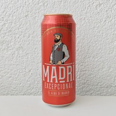 Empty 2025 Madrí Excepcional Beer can; 500 ml/16.9 fl oz; BOTTOM (Serbia)