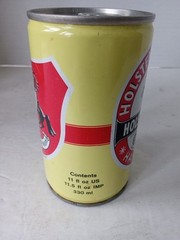 HOLSTEN LAGER Beer Can 11 oz. Steel Pull Tab HAMBURG Germany AGENT STAMP