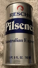 Reschs Pilsener Australian Export Beer Can South Australia 1 pt. 9 oz 740 ml