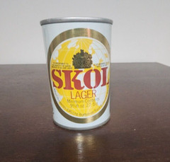 SKOL LAGER 9 2/3 Fl Oz 27.5 Cl Crimped Steel Beer Can Allied Breweries Uk