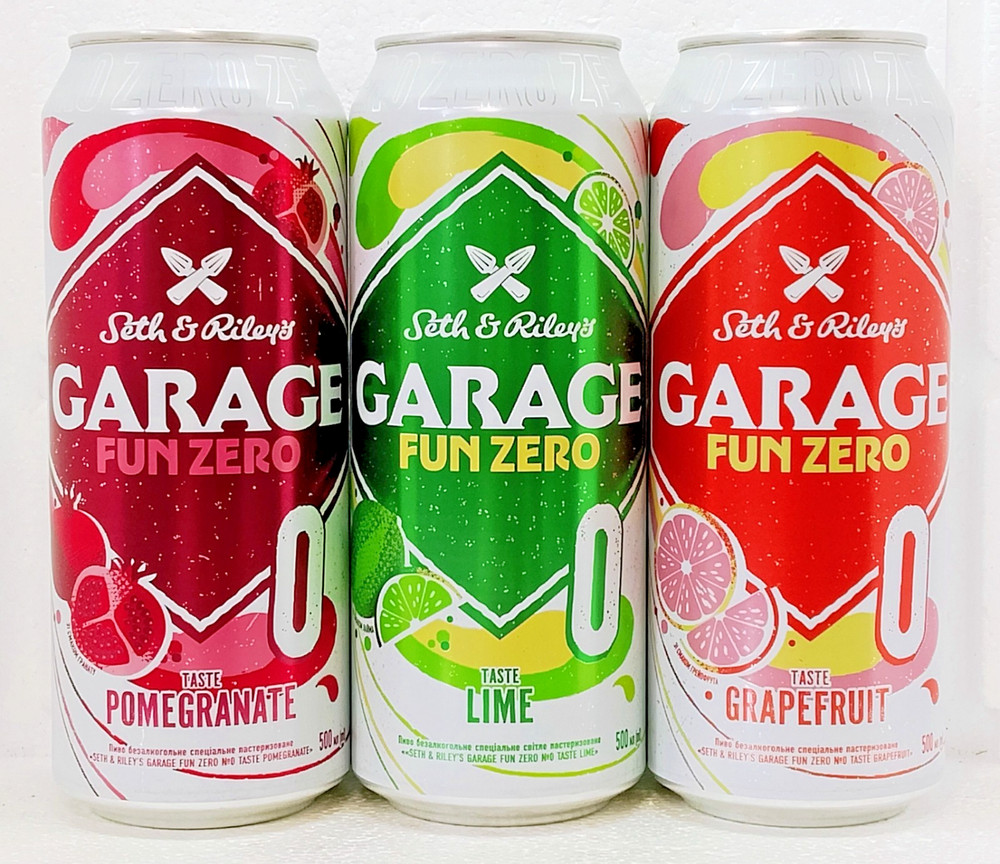 Garage Fun Zero Empty Cans 500ml Ukraine 2026 Bottom Open Set of 3 Collectible