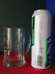 ŽALGIRIS LITHUANIA BASKETBALL EMPTY CAN 568ml BEER ŠVYTURYS & BALTIJOS TANKARD