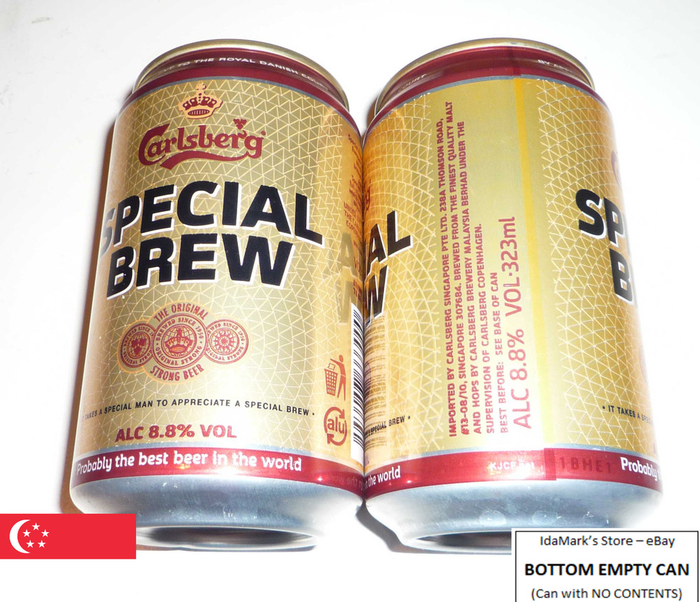 EMPTY – CARLSBERG SPECIAL BREW BEER can SINGAPORE 330ml Collect Malaysia 2011