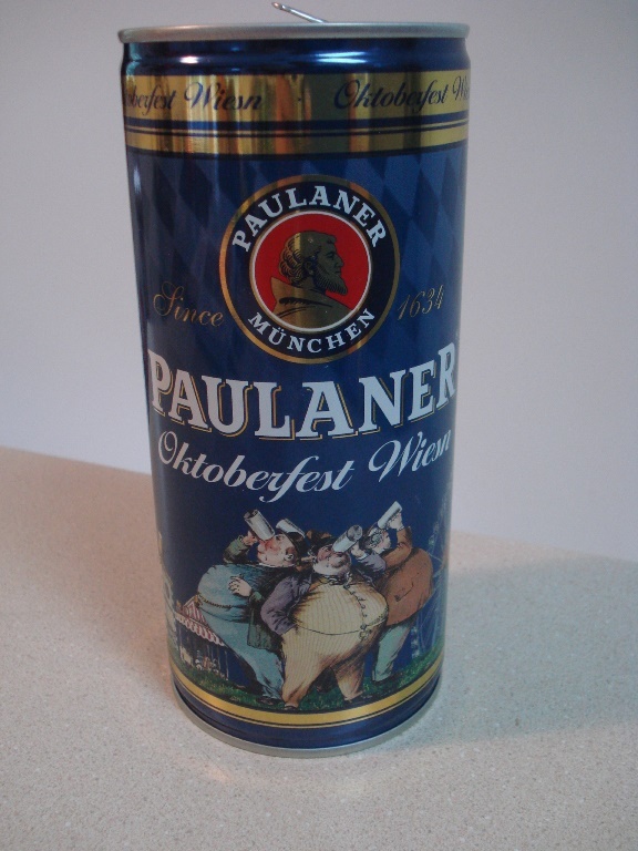 Paulaner Oktoberfest Quart Empty Beer Can RARE