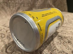 Dinkel Acker Privat Stuttgart West Germany Beer Can – bottom opened