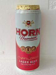 HORN Premium Empty Beer Can 500ml Lithuania 2024 Bottom Open Collectible