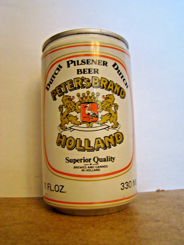 Rare, Dutch Peter’s Brand Pilsner Beer Can, 11 oz. Pop Top, Top Opened