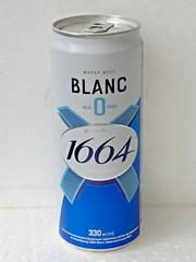 Empty Beer Can KRONENBOURG 1664 BLANC Alcohol Free 330 ml. Ukraine 2025 Open!