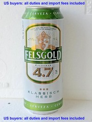 Empty Beer Can FELSGOLD 500 ml. France 2024 Bottom Open