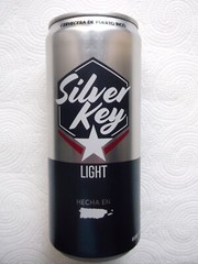 SILVER KEY LIGHT from PUERTO RICO 2022 empty beer can 296ml top opened