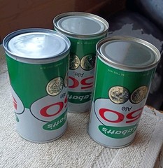 3 LABATT’S 50 ALE EMPTY BEER CANS STRAIGHT STEEL VINTAGE CANADA