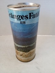 GRANGES FATOL II B Beer Can 16 oz Steel Pull Tab Scenic Set Can SWEDEN 1970s