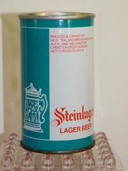 STEINLAGER LARGER BEER “NEW ZEALAND” 12oz – 340ml STEEL BEER CAN 1970’s